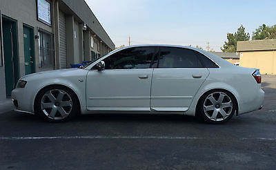 Audi : S4 Base Sedan 4-Door 2005 audi s 4 white black desirable 6 mt headrest tv h r coils exhaust clean