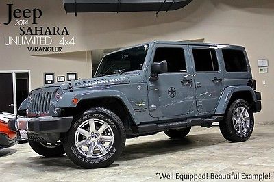 Jeep : Wrangler 4dr SUV 2014 jeep wrangler unlimited sahara connectivity group navigation loaded perfect