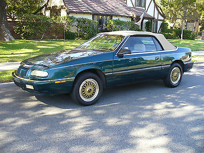 Chrysler : LeBaron Green Gorgeous California Rust Free Chrysler LeBaron Convertible 64,000 Original Miles