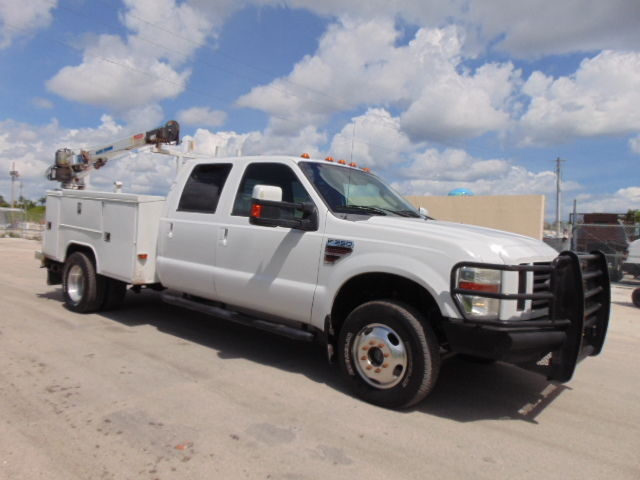 Ford : F-350 WHOLESALE 2008 ford f 350 fx 4 crew cab diesel 4 x 4 dually utility service crane truck