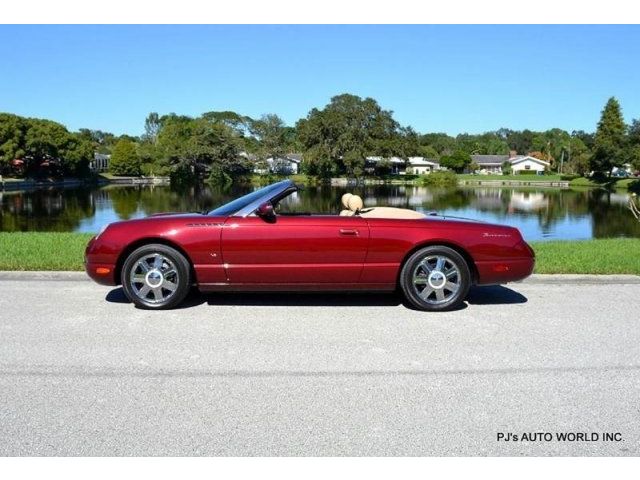 Ford : Thunderbird Deluxe 2dr C CLEAN 28,695 MILES RARE MERLOT METALLIC POWER TOP TAN LEATHER HARD TOP OPTION