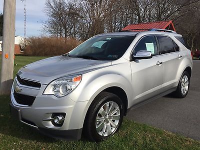 Chevrolet : Equinox LTZ 2011 chevy equinox ltz awd 59 k miles silver exterior black leather interior