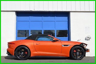 Jaguar : F-Type V8 S Supercharged Cabrio Cabriolet Meridian Loaded Repairable Rebuildable Salvage Lot Drives Great Project Builder Fixer Easy Fix