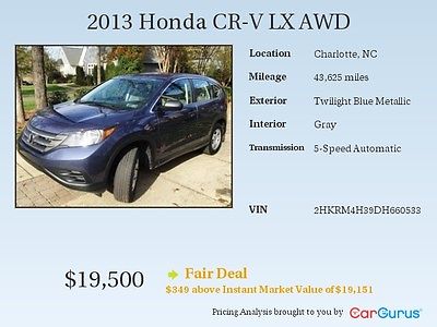 Honda : CR-V LX AWD 2013 honda cr v lx awd