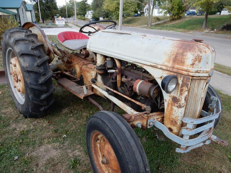 9N Ford Tractor Good Condition With Chains and Rear Blade, 1