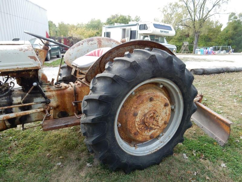 9N Ford Tractor Good Condition With Chains and Rear Blade, 3