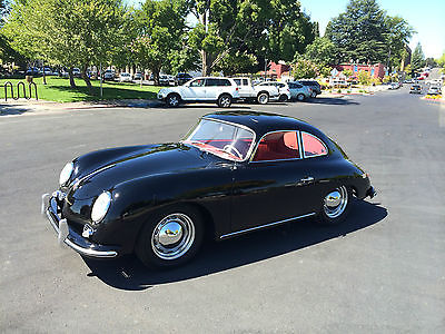 Porsche : 356 Sunroof 1957 original black with red sunroof