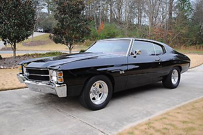 Chevrolet : Chevelle SS BEAUTIFUL 1971 Chevrolet Chevelle SS Black RESTORED Factory A/C Buckets NO RUST