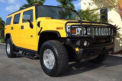 Hummer : H2 Base Sport Utility 4-Door 2003 hummer h 2 florida suv 3 rd row heated leather sunroof 4 x 4 4 wd side steps