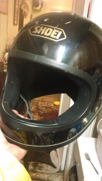 used shoei motorcycle helmet black size medium, 0