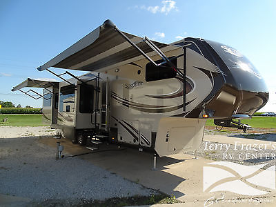 2016 Solitude 375RE 5th Wheel, 5 Slides, 6 Sleeper, Level Up, King Bed - $376/mo