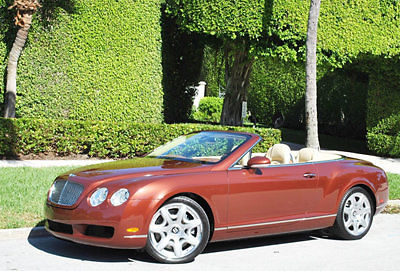 Bentley : Continental GT GTC MULLINER 2008 bentley gtc mulliner pkg rare colors serviced amazing florida