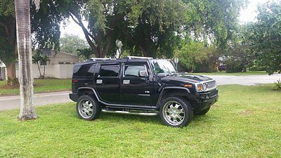 Hummer : H2 Luxury Sport Utility 4-Door 2005 hummer h 2 black on black low miles clean ready to go 24 giovannis