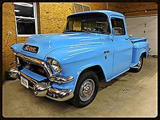 GMC : Other Big Rear Window 57 blue big rear window pickup truck classic car show v 8 vintage manual power 58