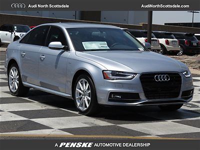 Audi : A4 Premium Package 2.0 FWD New Sliver Audi A4 Bluetooth Black Heated Leather Ipod Sirius XM LED's Sun Roof