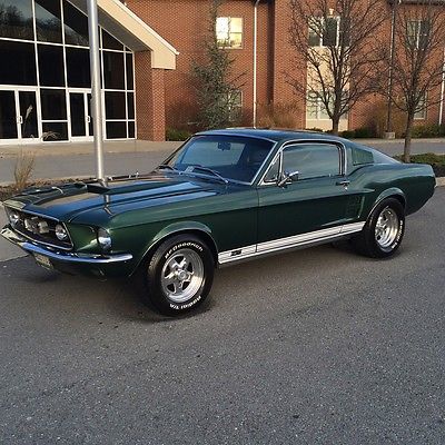Ford : Mustang GT 1967 ford mustang fastback 428 4 speed gt dark moss green beautiful trophy car