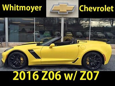 Chevrolet : Corvette 3LZ 2016 corvette z 06 z 07 convertible loaded