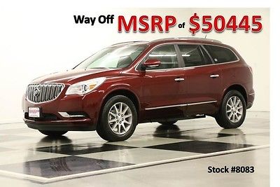Buick : Enclave MSRP$50445 AWD Black Leather Sunroof Camera Crimson Red New Heated Cooled Seats 14 15 2015 16 Bose Memory 7 Passenger Captains Chairs