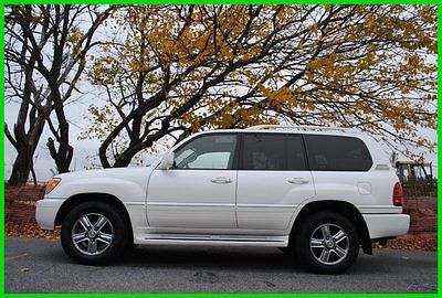 Lexus : LX LX470 Pearl White Navigation Mark Levinson 4x4 4WD LX-470 Extra Clean Serviced Fully Loaded Must See Awesome Land Cruiser V8