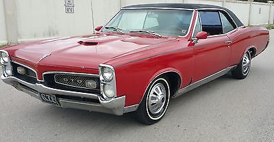 Pontiac : GTO none 1967 pontiac gto hardtop matching numbers red red unrestored