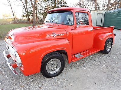 Ford : F-100 1956 f 100 pickup hotrod heat and a c 272 v 8 y block 5 speed sharp truck