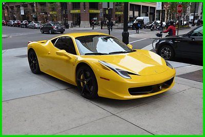 Ferrari : 458 yellow/tan lots of carbon-fiber, rudy@7734073227 2011 used 4.5 l v 8 32 v automatic rwd premium