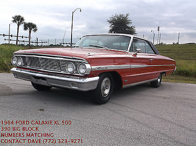 Ford : Galaxie XL 500 1964 ford galaxie xl 500 coupe original numbers matching 390 big block 4 speed