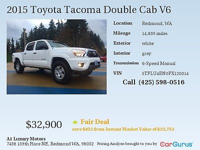 Toyota : Tacoma TRD Pro 4x4 4dr Double Cab 5.0 ft SB 6M 2015 toyota tacoma trd pro offroad package trd pro