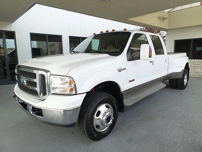 Ford : F-350 King Ranch 4x4 2005 crew max used diesel v 8 6.0 l automatic diesel 4 wd leather white king ranch