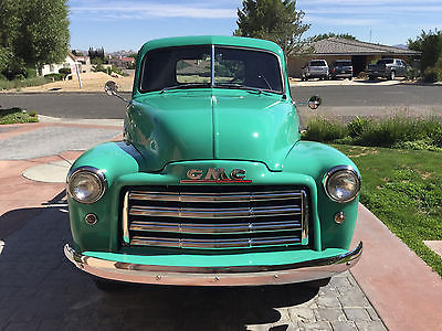 GMC : Other standard 1950 gmc truck model 150 flatbed pickup green w brown interior v 8 auto 700 r 4