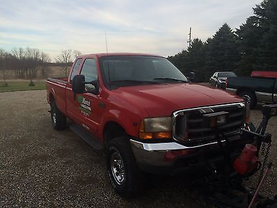 Ford : F-250 2001 ford f 250 red with western plow