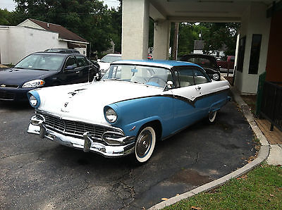 Ford : Other Base 1956 ford victoria 2 door hardtop blue and white continental kit