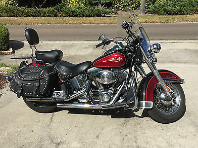 Harley-Davidson : Softail 2005 classic softail lava red and black excellent condition