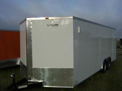 New 8.5x22 Enclosed Trailer V-Nose Ramp WHITE OR BLACK, RACE READY AVAILABLE