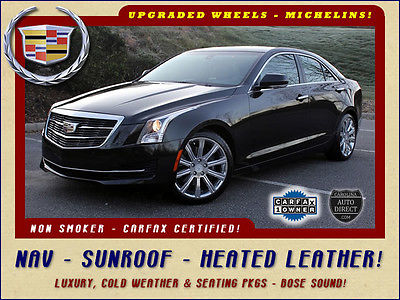 Cadillac : ATS Luxury RWD- NAVIGATION-SUNROOF-HEATED LEATHER! MSRP $47,175-1 OWNER-UPGRADED WHEELS-MICHELINS-UPGRADED BOSE SOUND-NON SMOKER!