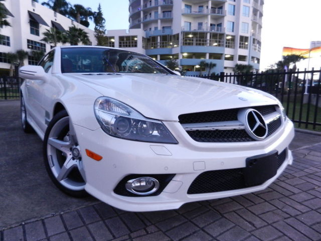 Mercedes-Benz : SL-Class 2dr Roadster 2011 sl 550 pearl white tan sports pkg pano roof