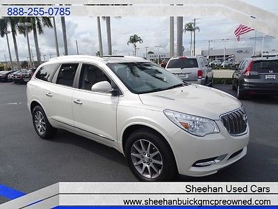 Buick : Enclave Lovely White Diamond 7 Passenger CLEAN Florida SUV 2014 buick enclave white diamond w tan leather power auto air a c bluetooth
