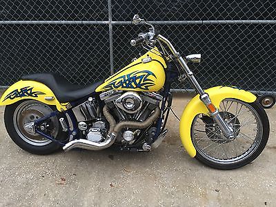 Harley-Davidson : Softail 1987 softail custom yellow 1340 evo custom paint sheet metal florida harley