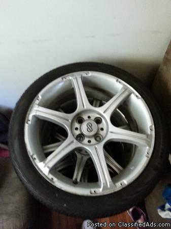 Aluminum Enkei Rims/Tires 4 lugs for sale!!!!, 0