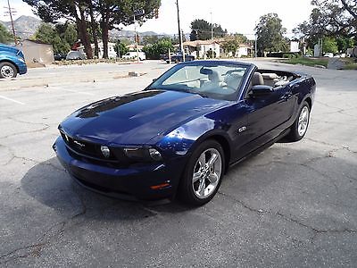 Ford : Mustang Convertible 2011 ford mustang gt premium convertible 5.0 blue beige black top