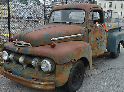 Ford : F-100 2 door 1951 ford f 100 pick up truck v 8 automatic vintage classic needs restoration