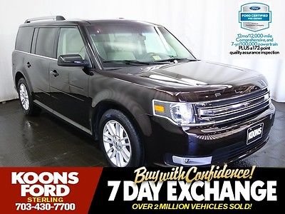 Ford : Flex SEL FACTORY CERTIFIED~NEW TIRES~ONE-OWNER~NON-SMOKER~NAVIGATION~LEATHER HEATED SEATS