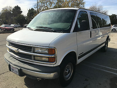 Chevrolet : Express 3500 2000 chevy express ls 3500 heavy duty extended 10 passenger van low miles