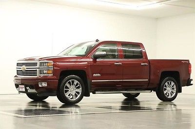 Chevrolet : Silverado 1500 4WD High Country GPS Sunroof Leather Red Crew 4X4 V8 Like New Navigation Heated Cooled Seats 14 2015 15 Cab Deep Ruby Metallic 5.3L