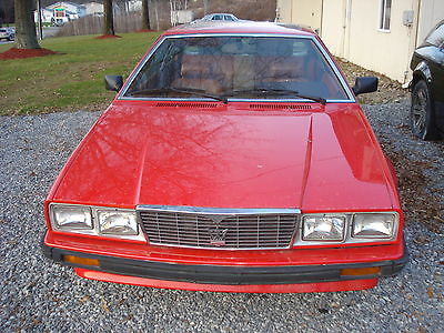 Maserati : Other Red 2- door Coupe 1984 maserati biturbo red with tan interior sunroof power windows