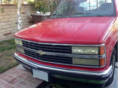 Chevrolet : Silverado 1500 92 red chevy silverado 1500 pickup with extended cab
