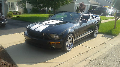 Ford : Mustang Shelby GT500 Convertible 2-Door 2007 shelby gt 500 convertible black only 2931 miles borla exhaust