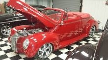 Ford : Other red leather 1940 ford deluxe cabriolet convertible