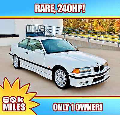 BMW : M3 Base Coupe 2-Door 1997 bmw m 3 2 dr 1 owner 80 k original miles 5 speed vader seats e 36 96 98 99 00