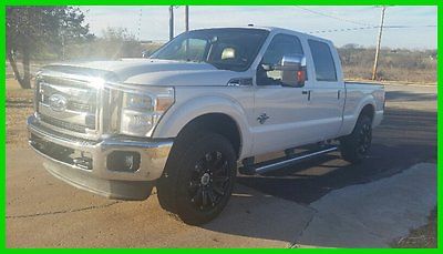 Ford : F-250 Lariat 2011 ford f 250 crew cab short bed pearl white lariat 6.7 l diesel 4 x 4 4 wd